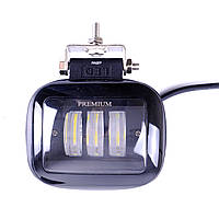 Фара-LED Квадрат 45W (15W*3) 10-30V 120*100*60mm Ближний(Креление снизу) PREMIUM (Глянец)+ДХО 66B