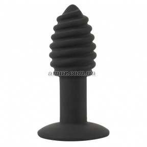 Анальний корок із вібрацією Black Velvets Twist