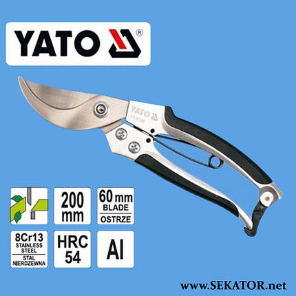 Садовий секатор YATO / Ято 8790, фото 3