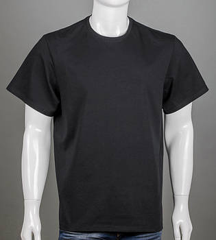 Футболка вільний крій Однотонна 6300б (Уп.4шт 3XL,4XL), Чорний