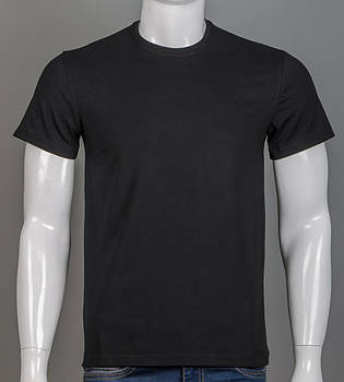 Футболка чоловіча Однотонна 2300м (Уп.4шт M-XXL), Чорний