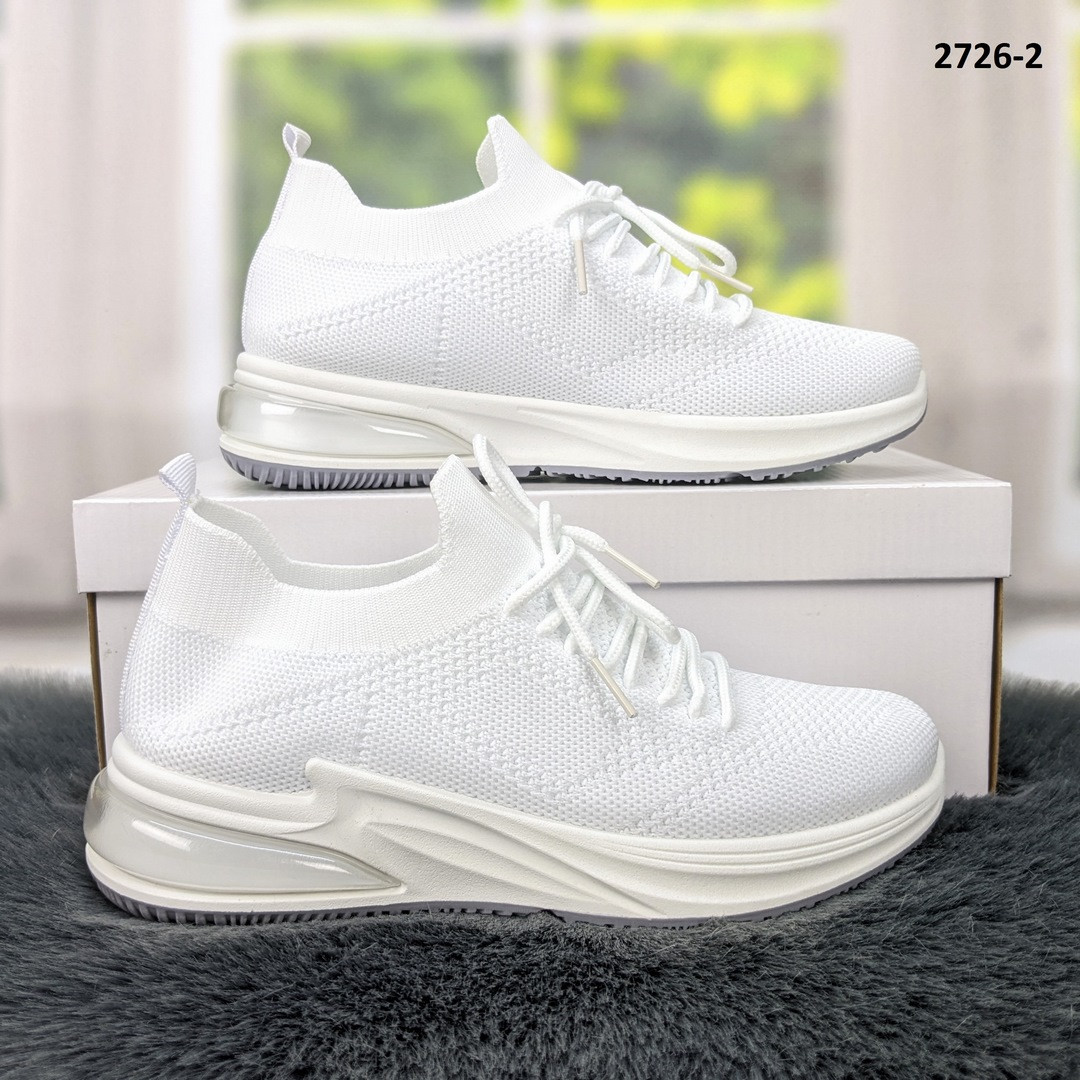 Кросівки жіночі білі текстильні на об'ємній підошві, фото 1