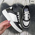 Кросівки кеди жіночі чорно-білі еко-шкіра Broman Україна, фото 2