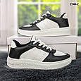 Кросівки кеди жіночі чорно-білі еко-шкіра Broman Україна, фото 5