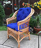 Крісло "Звичайне" з синьою подушкою, фото 3
