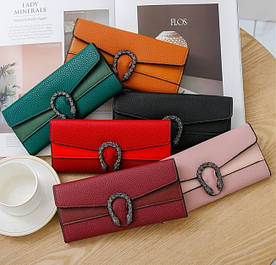 Жіночий гаманець клатч з підковою екошкіра, стильний портмоне для дівчаток Підкова(BRT)