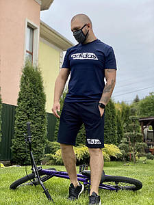 Літній спортивний чоловічий костюм Адідас, футболка шорти Adidas комплект