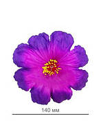 Искусственные Пресс цветы с тычинкой-сыпучкой Мальва, шёлк, 140мм