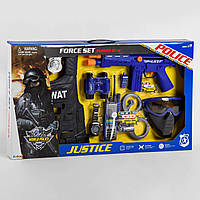 Игровой набор полиции Limo Toy трещотка, маска, жилет, рация звук (34290)