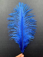 Перо страуса 35-40 см (синий-электрик)