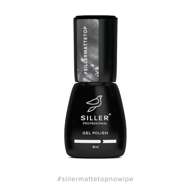 Siller Matte Top No Wipe — матовий топ для гель-лаку без липкого шару, 8 мл