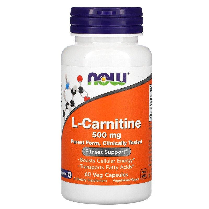 L-Carnitine 500 мг Now Foods 60 капсул