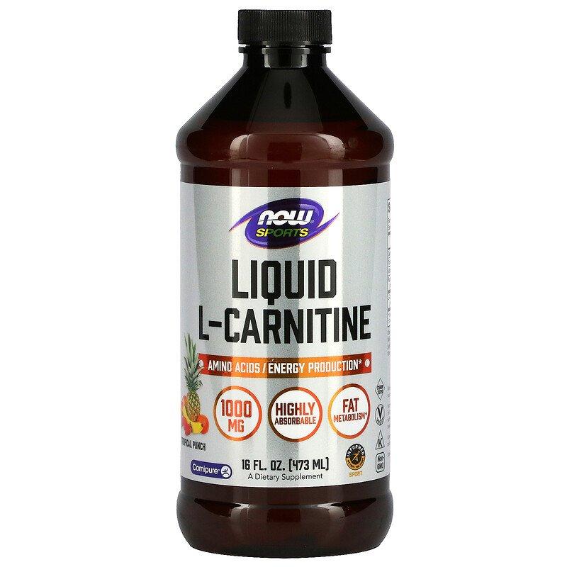 Liquid L-Carnitine 1000 мг Tropical Punch Now Foods 473 мл