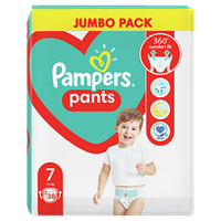 PAMPERS Детские одноразовые подгузники-трусики Джамбо Упаковка 7 размер