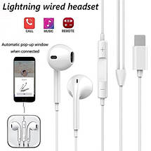 Навушники Apple Earphones JH-103C Lightning C мікрофоном Bluetooth для IPhone 7/8/X/Xs/Xr/11/11 PRO MAX, фото 2