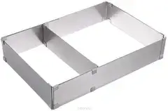 Розсувна форма для випічки прямокутна з перегородкою