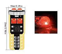 T10 6-SMD 2825 LED W5W лампочка автомобильная - красный