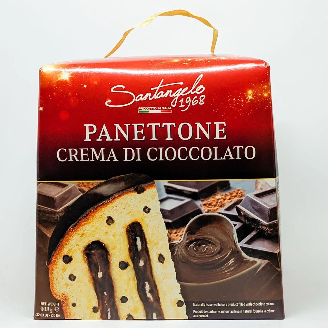 Італійський панетон з шоколадом Santangelo PANETTONE crema di Cioccolato, 908 гр., фото 1