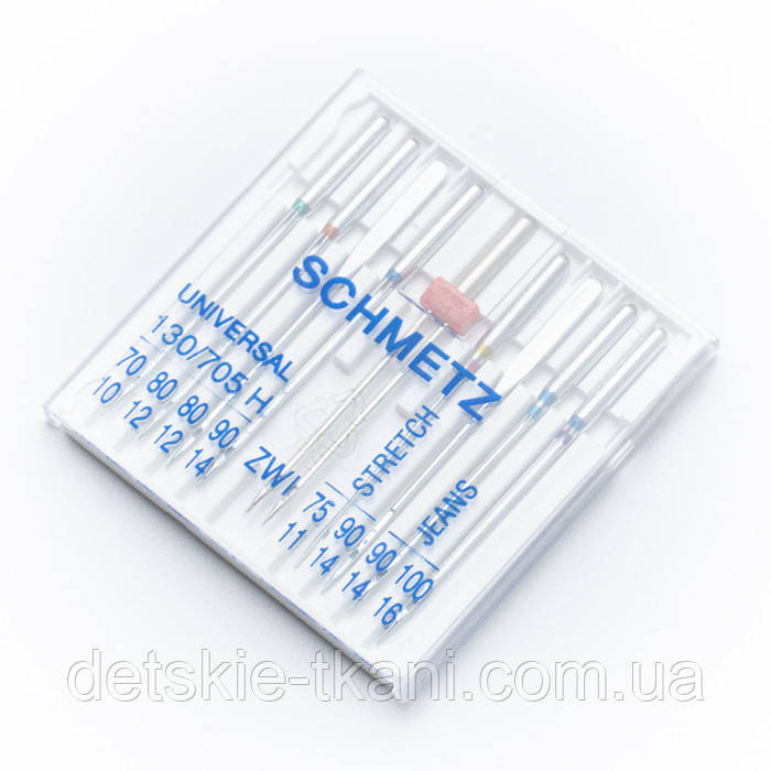 Набір голок для побутових швейних машин SCHMETZ COMBI-BOX 130/705 H SORT KNS 9 шт