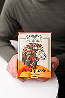 Дерев'яний пазл. Лев