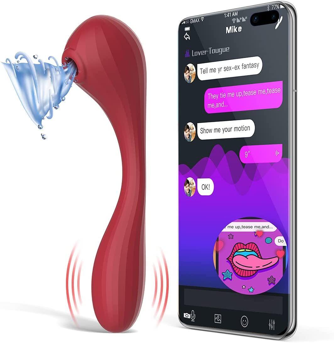 Вакуумний вагінально-кліторальний стимулятор Magic Motion Bobi Red, управління зі смартфона