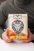 Дерев'яний пазл. Лев