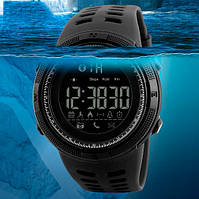 Мужские умные Смарт часы Smart Skmei Clever 1250 Black с множеством функций, водостойкие 5 АТМ