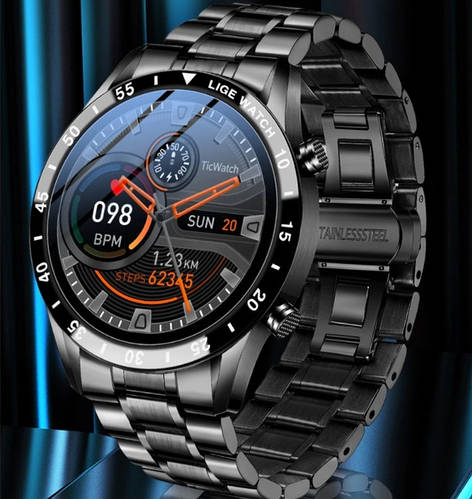 Купить Мужские Смарт часы Lige Smart Power Nano Black c измерением ...