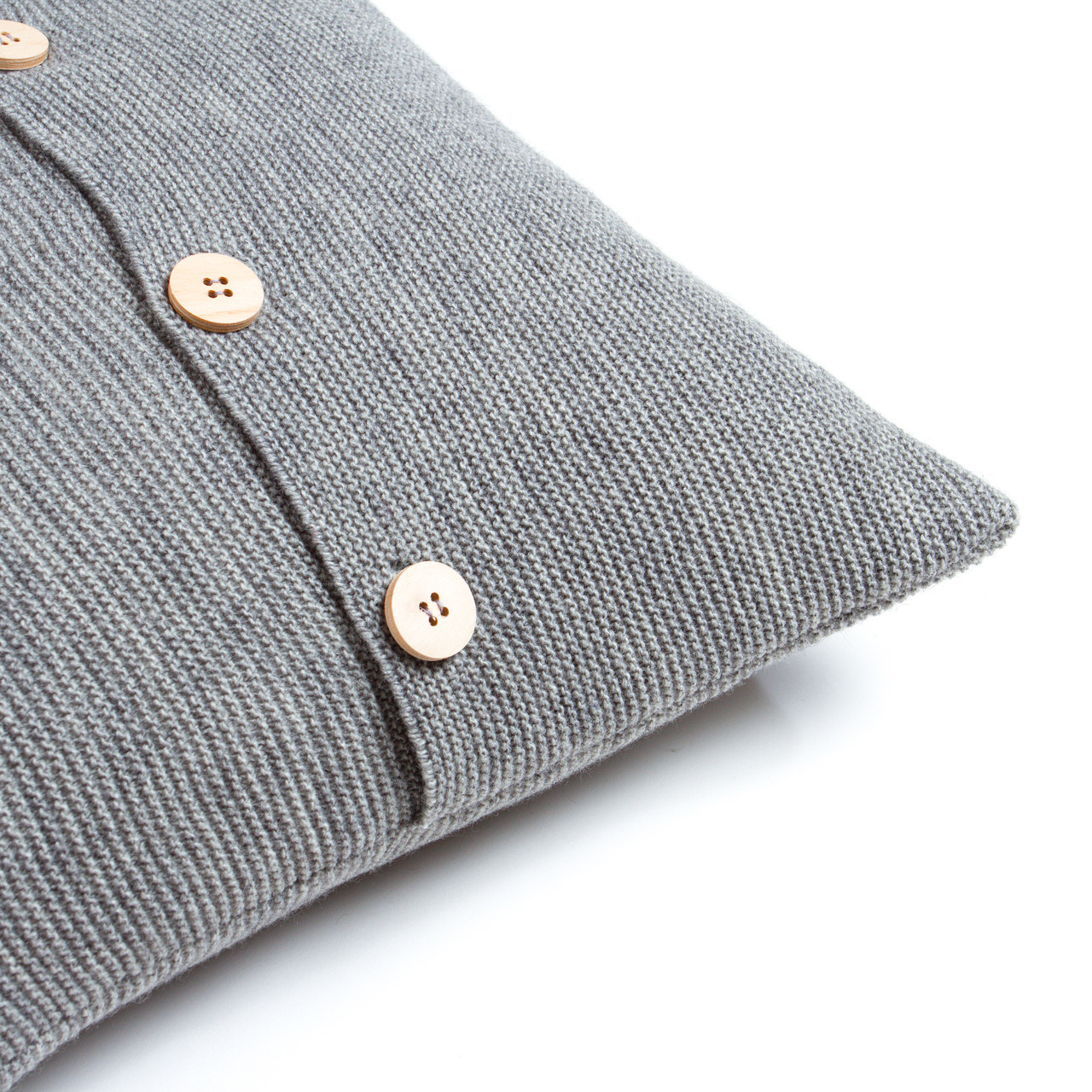 Чохол для подушки в'язаний Ohaina 40x40 Melange grey