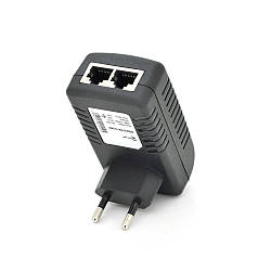 POE інжектор RITAR RT-PIN-18/18EU, 18V 1A (18Вт) з портами Ethernet 10/100Mбіт/с, EU PLUG
