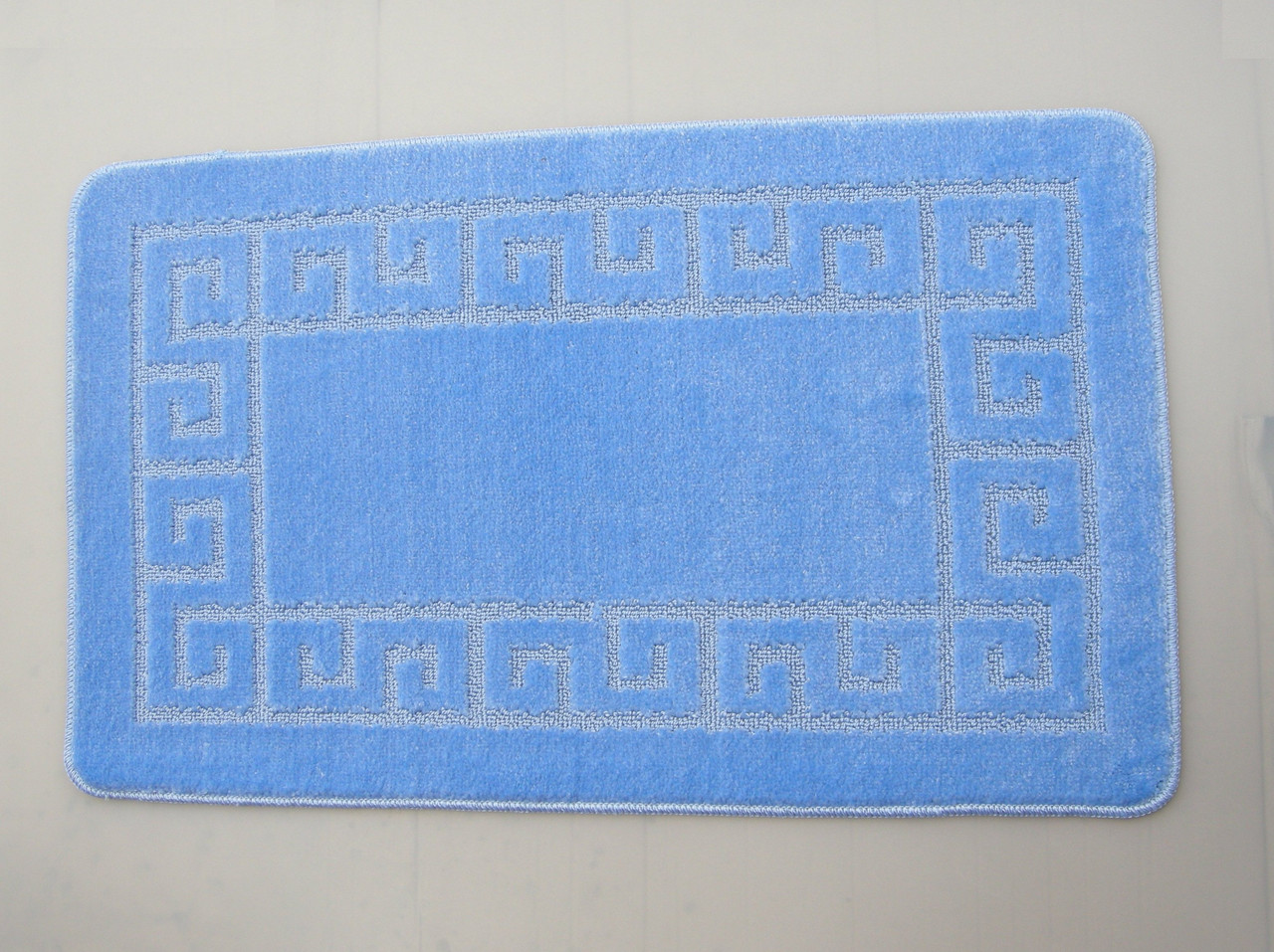 Набір килимків для ванної, 60х100 + 60х50см. Версаче блакитний