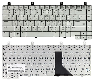 Клавіатура для ноутбука HP Compaq NX6125 (ru-наклейки) біла БВ