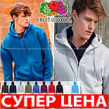 Толстовка чоловіча з капюшоном класична на замку Fruit Of The Loom 62-062-0, фото 3