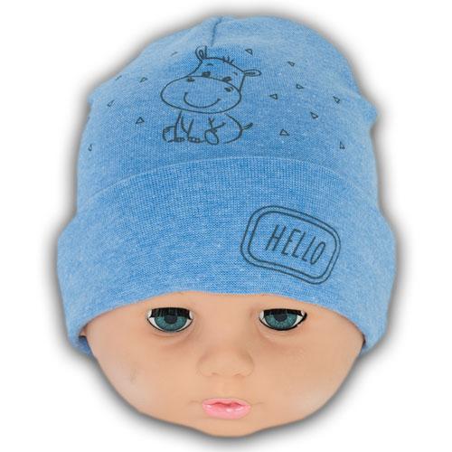 Однослойная шапка трикотажная для новорожденных с отворотом детская Однослойная шапка трикотажная для новорожденных с отворотом детская
