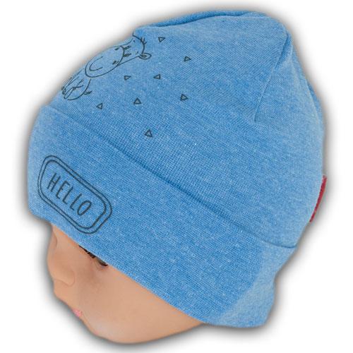 Однослойная шапка трикотажная для новорожденных с отворотом детская Однослойная шапка трикотажная для новорожденных с отворотом детская
