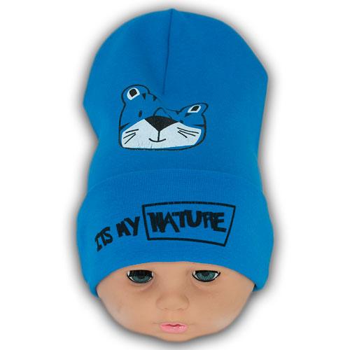 Однослойная шапка трикотажная с отворотом детская Однослойная шапка трикотажная с отворотом детская