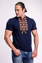 Модна чоловіча футболка з вишивкою «Оберіг з коричневим», фото 3