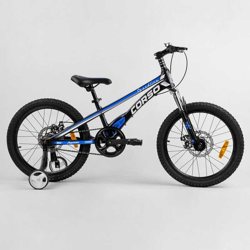 Велосипед підлітковий двоколісний 20" Corso Speedline чорно-синій MG-64713