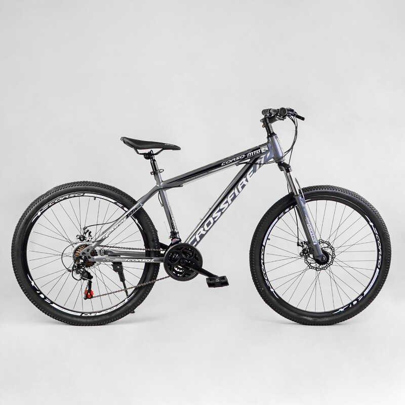 Велосипед дорослий спортивний 27.5" Corso Crossfire чорно-червоний TK-27539