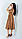 Жіноче літнє плаття полусолнце кльош довжиною міді з короткими рукавами зміїний принт, фото 2