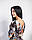 Вільне жіноче плаття з кишенями спущеними рукавами в красивий квітковий принт, фото 6