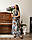 Сукня жіноча до підлоги з внутрішніми бічними прорізними кишенями з квітковим принтом, фото 5