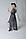 Женское свободное платье из турецкого шифона длинное с завышенной талией и двумя нагрудными выточками, фото 5