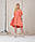 Помаранчеве жіноче плаття міні з короткими рукавами кімоно і широкою спідницею, фото 3