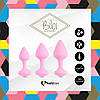 Набір силіконових анальних пробок FeelzToys - Bibi Butt Plug Set 3 pcs Pink, фото 5