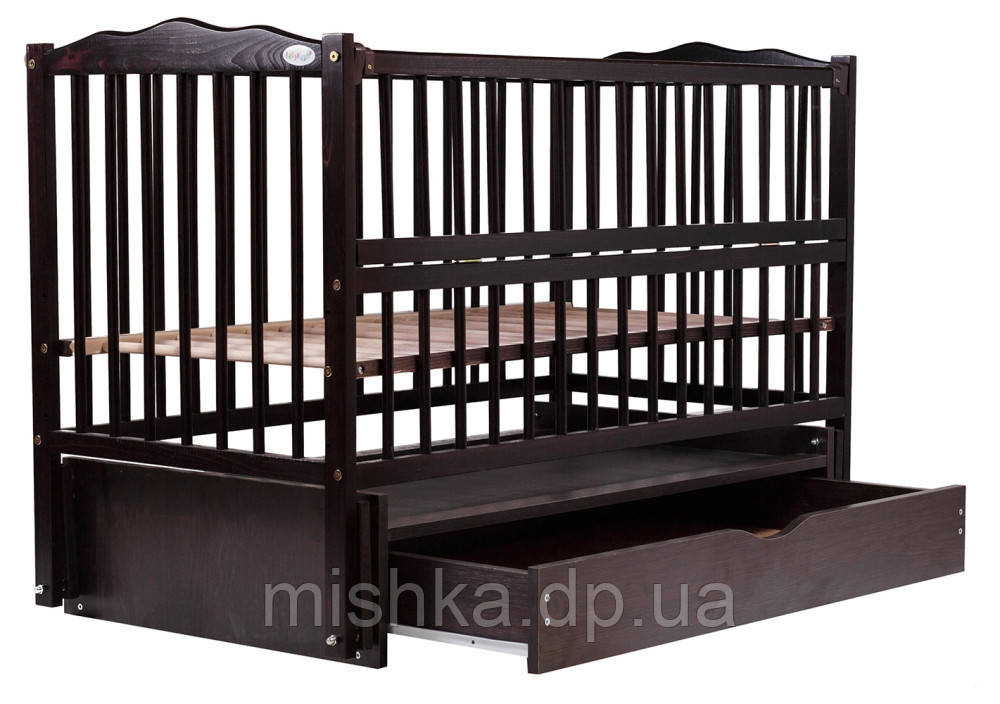 Кровать Babyroom Веселка DVMYO-3 маятник, ящик, откидной бок бук венге - фото 3 - id-p1518396625