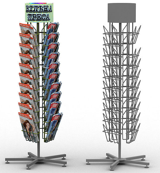 Фото обертається стійка для преси