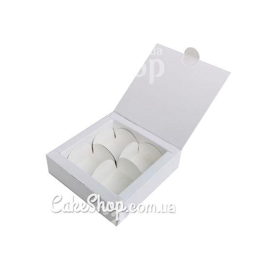 Коробка на 4 цукерки Біла