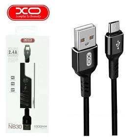 Кабель  USB /Micro USB  XO NB30 Black (Box)