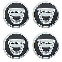 Наклейка на ковпаки DACIA (60мм) чорна (4шт)